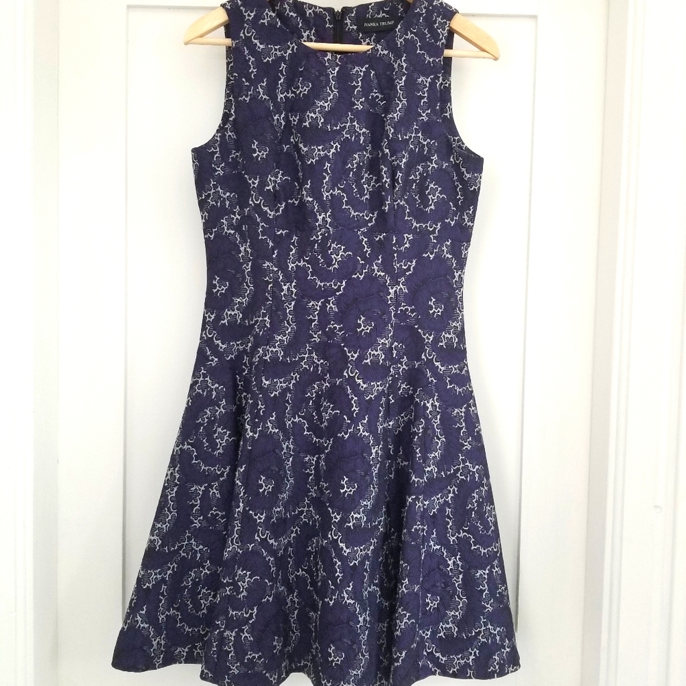 Ivanka Trump Floral Fit and Flare Dress